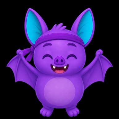 DarkSquares mascot, cheering pose