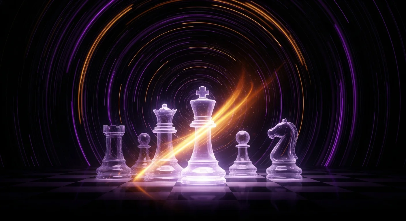 Cognitive engagement in chess, representing strategic thinking.