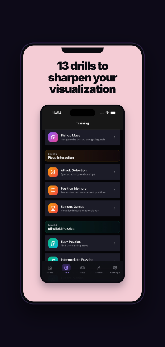 DarkSquares app screenshot